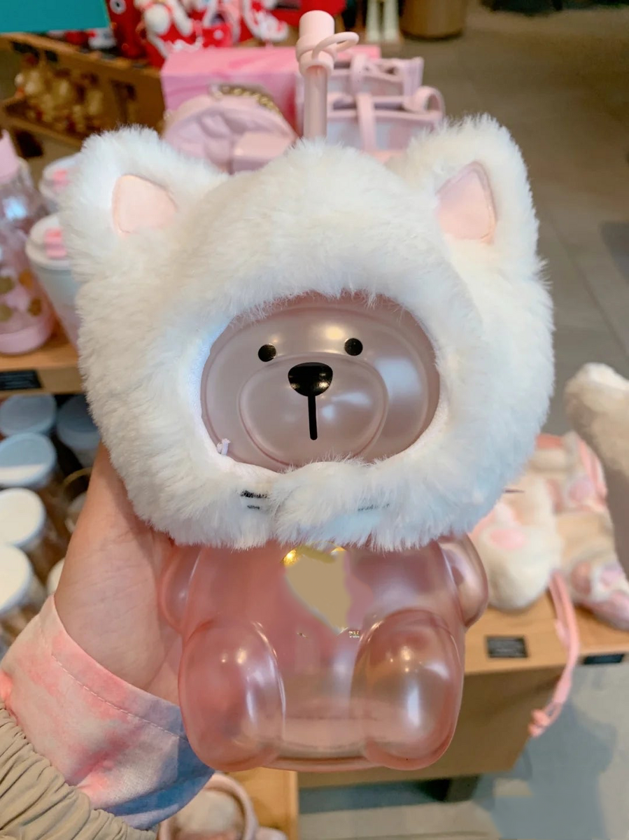 Cat Ear Hat Bear New Style Straw Cup – AsianInspiredBtq