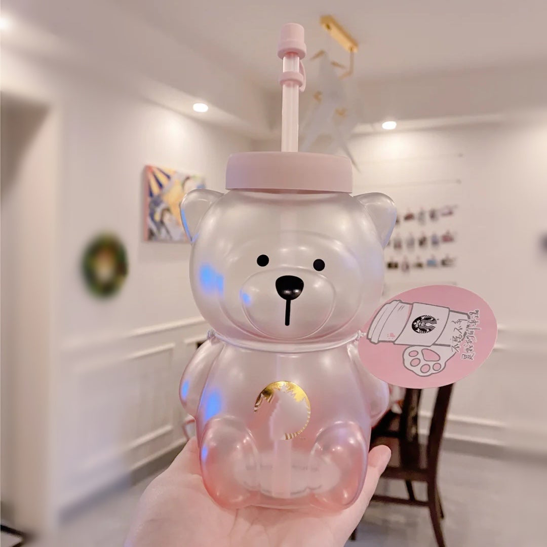 Cat Ear Hat Bear New Style Straw Cup – AsianInspiredBtq