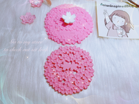 Pink Sakura Mug Glass Cup Cover/Coaster Cherry Blossom White Sakura handle