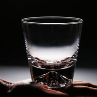 Beautiful Mount Fuji Inspired Glass Cup Perfect for Juice Water and Whisky