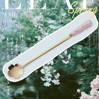 Pink/White Handle Sakura Spoon/coffee stir short and long 2 colors available
