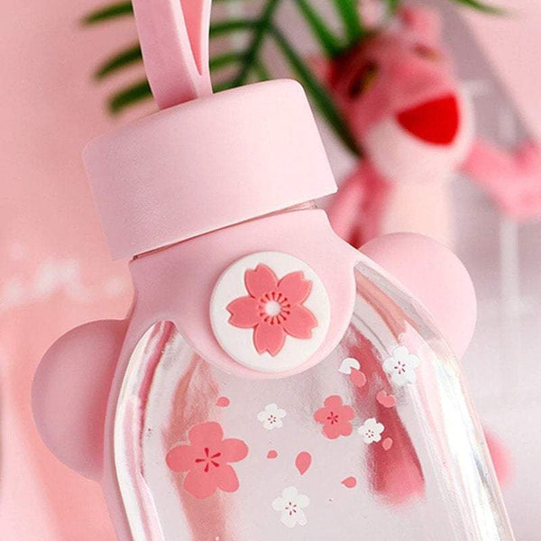 Cherry Blossom Water Bottle, Personalized Sakura Water Bottle,  Cherryblossom, Stainless Steel Slim Water Bottle, Pink Flower Travel Mug 