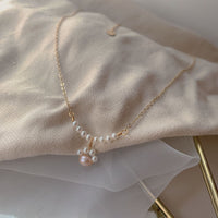 Cat Paw Natural Pearl 14k 925 Silver Gold Plating Handmade Necklace