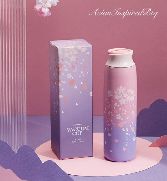 Japanese Style Sakura Cherry Blossom Portable Thermos/Cup/Mug Keep Coo –  AsianInspiredBtq