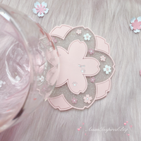 Cat Paw Sakura Cup Coaster