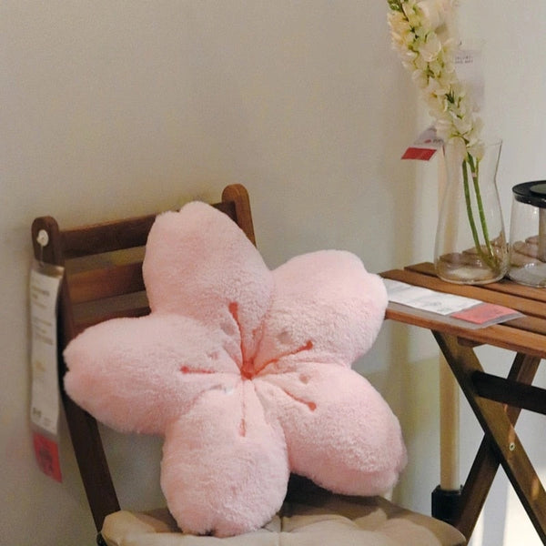 Sakura Pink Cherry Blossom Cushion Plush